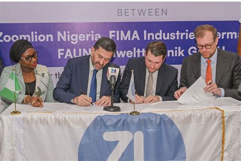 Zoomlion Nigeria partners with FIMA Industries and FAUN 